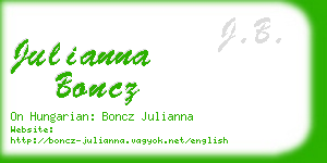 julianna boncz business card